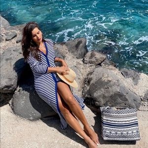 𝗡𝗪𝗧 𝗭𝗮𝗿𝗮 • Striped Knit Cardigan V-Neck Button Front L